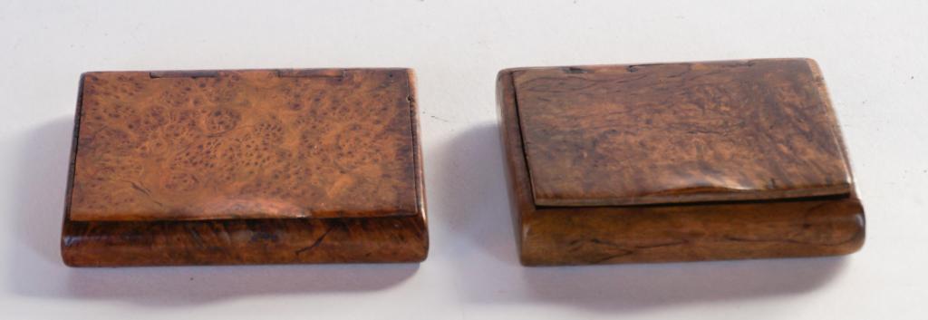 Two Antique Burlwood Card Boxes (1 of 3)