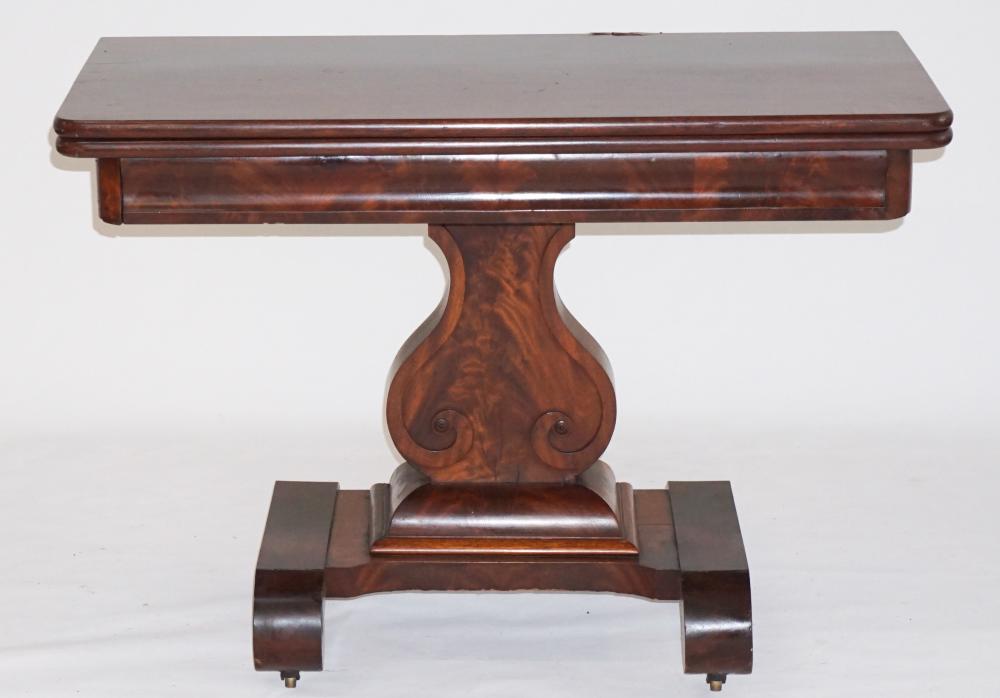 Handsome Classical Figured Mahogany Games Table (1 of 5)