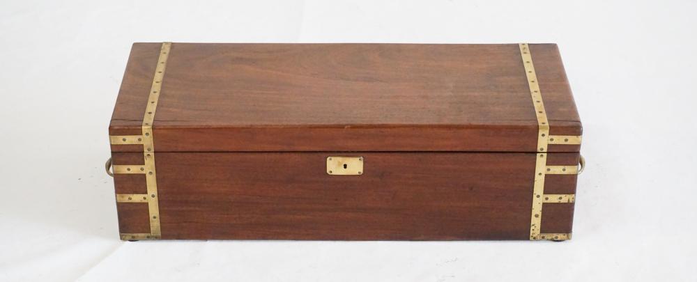 Large Regency Mahogany Campaign Writing Slope (1 of 2)