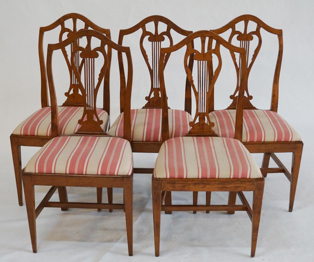 Set Five Hepplewhite Mahogany Dining Chairs (1 of 2)
