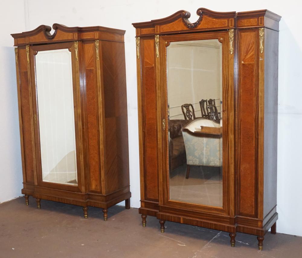 Pair Louis XVI Style Wardrobe Dressing Cabinets (1 of 5)