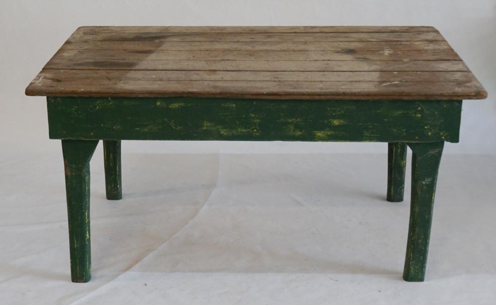 Country Federal Yellow Pine Painted Harvest Table (1 of 3)