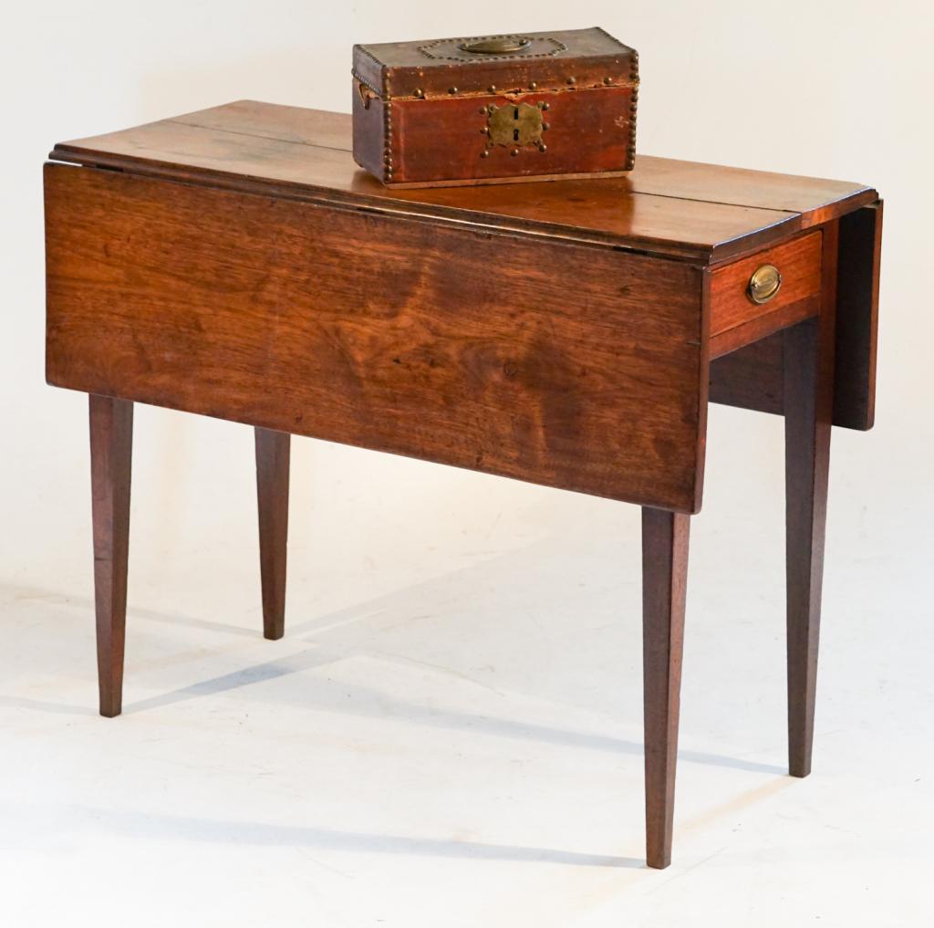 Southern Walnut Pembroke Table & Document Box (1 of 4)