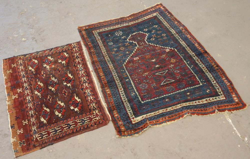 Two Smaller Antique Persian Tribal Carpets (1 of 4)