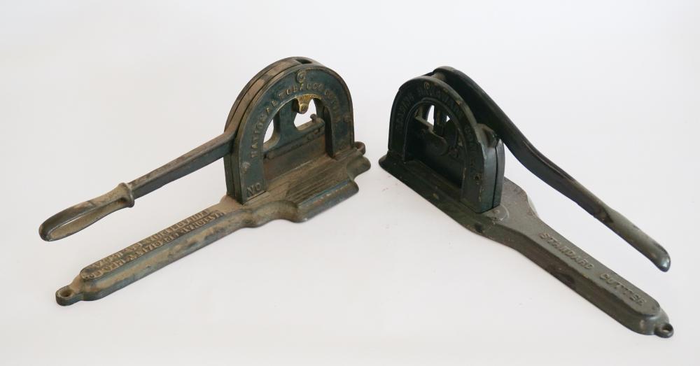 Two Antique CI Advertising Tobacco Plug Cutters (1 of 4)