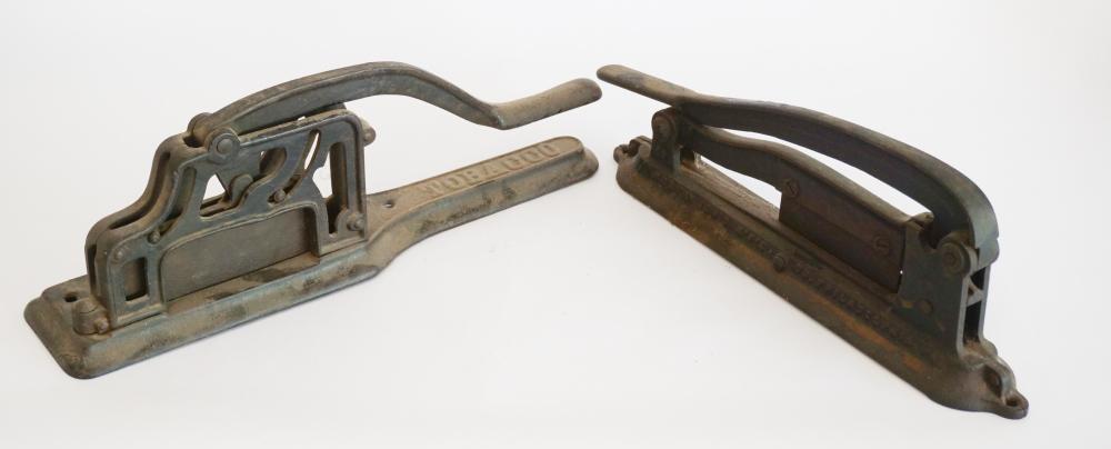 Two Antique CI Advertising Tobacco Plug Cutters (1 of 4)