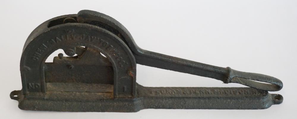 NC Cast Iron Advertising Tobacco Plug Cutters (1 of 4)