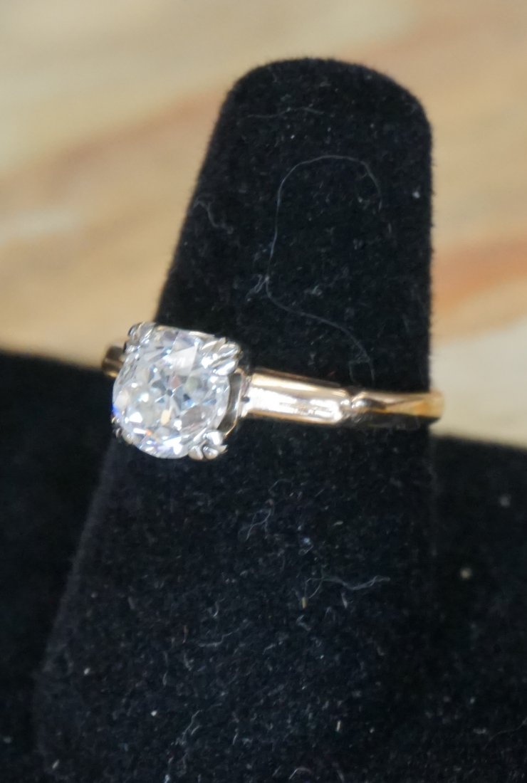 Very Fine Antique 1.33 ctw Diamond & Gold Ring (1 of 3)