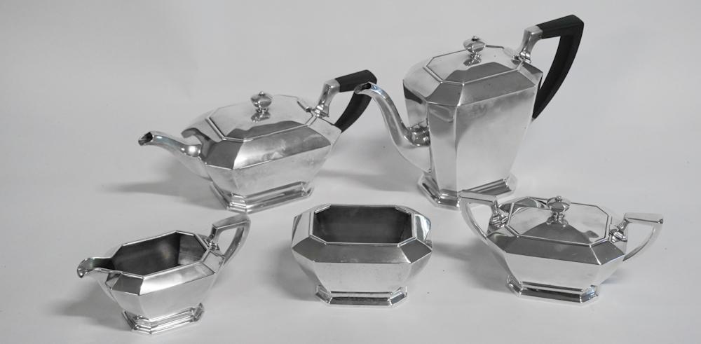 Fine Durgin Sterling Art Deco Tea & Coffee Service (1 of 3)