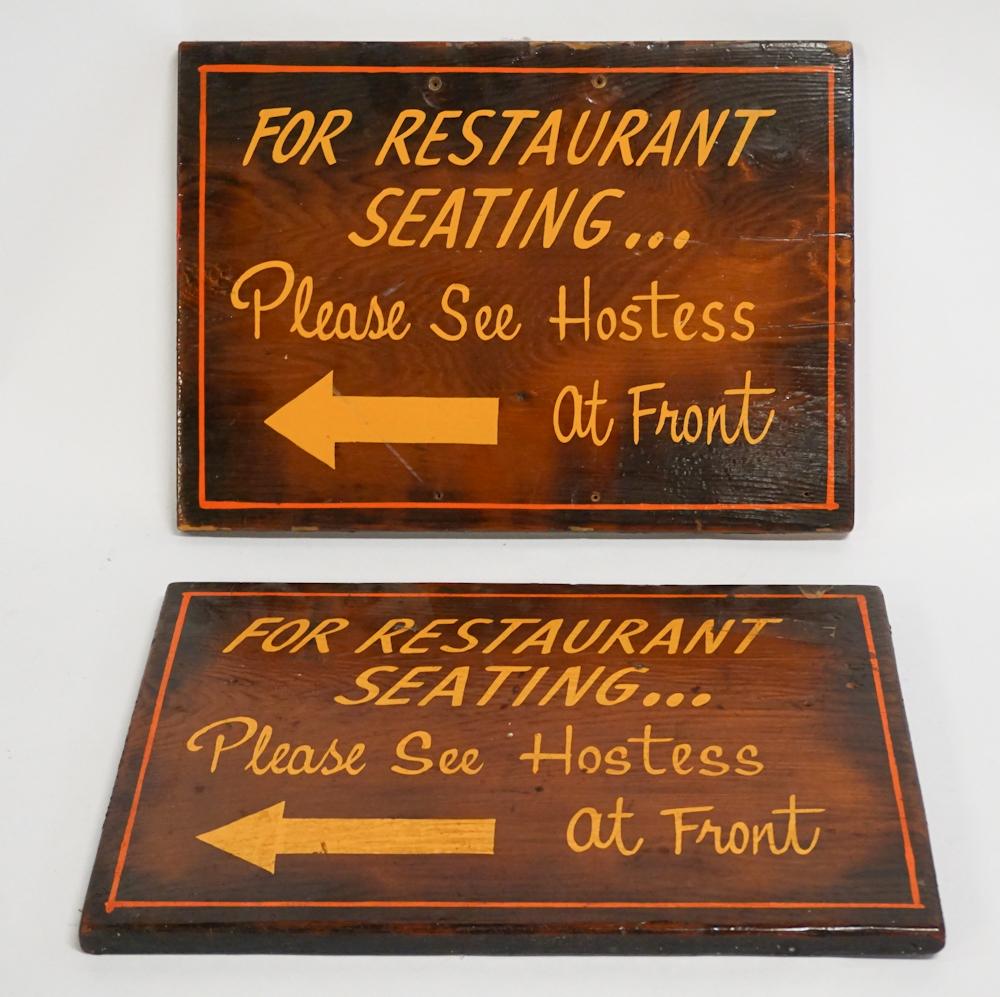 Two Original Yesterdays Hand Made Restaurant Signs (1 of 1)