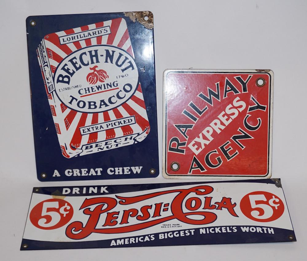 Three Antique Porcelain Enamel Signs from Yesterdays (1 of 1)