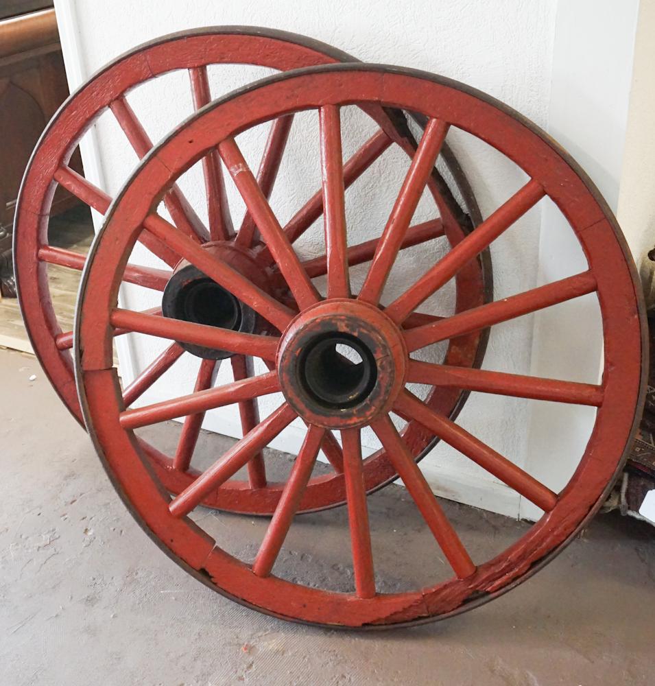 Two Antique Wagon Wheels from Yesterdays (1 of 1)