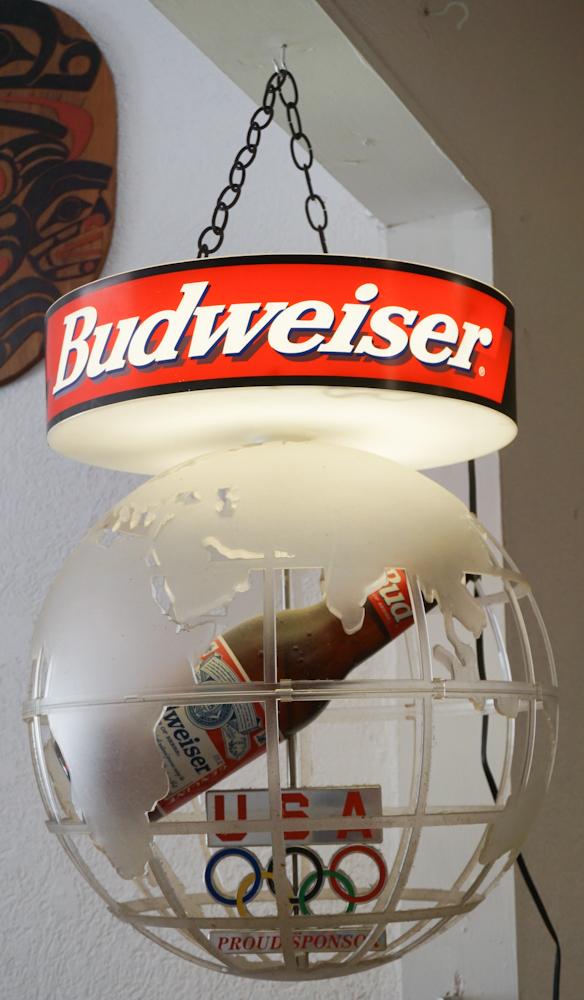 Original Budweiser Hanging Sign From Yesterdays (1 of 2)