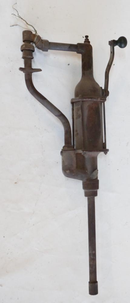 Antique Iron Hand Driven Fuel Pump from Yesterdays (1 of 1)