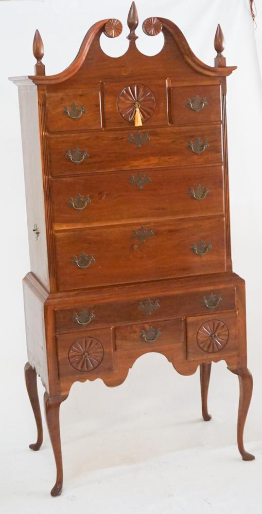 Handsome Bench Made Walnut Queen Anne Highboy (1 of 5)