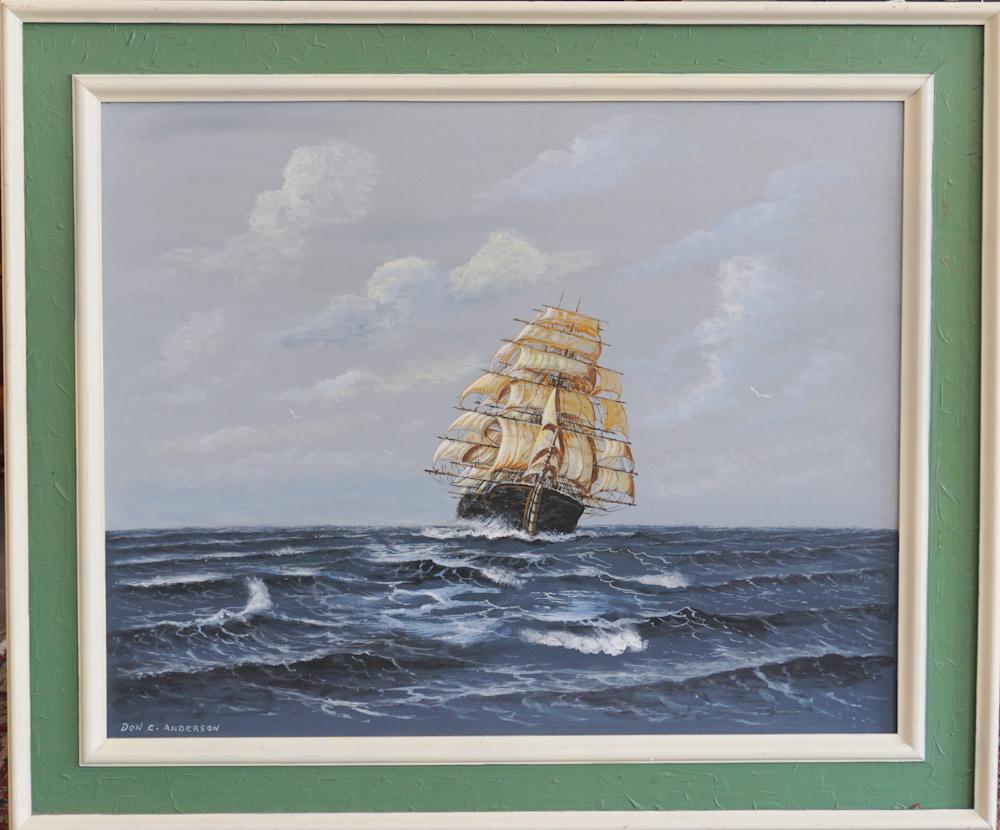 American or British School Ship Portrait (1 of 2)