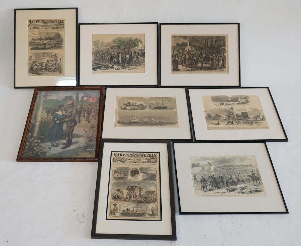 Collection Antique Framed Historical Prints (1 of 9)