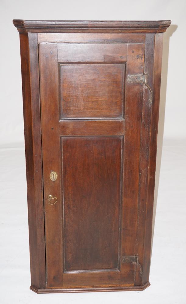 George III Mahogany Hanging Corner Cabinet (1 of 3)