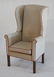 George III Style Mahogany Wing Back Chair