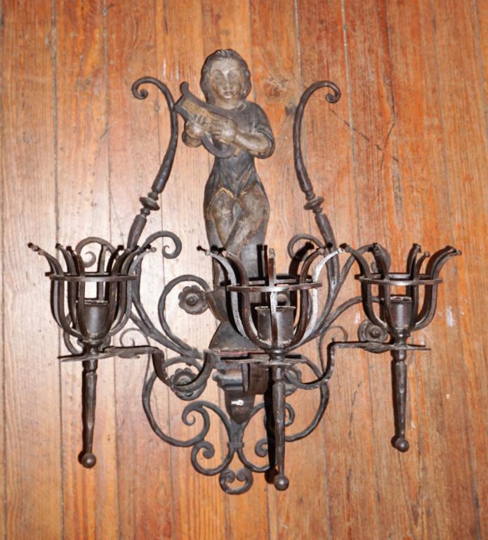 Spanish Colonial Style Iron Wall Sconce (1 of 3)