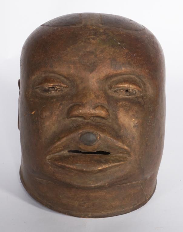 Interesting Antique African Carved Face Mask (1 of 2)