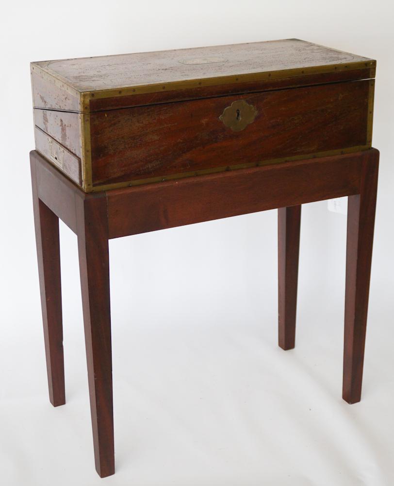 Regency Brass Bound Mahogany Portable Desk (1 of 4)