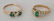 Two Ladies 14k Gold Diamond & Emerald Rings