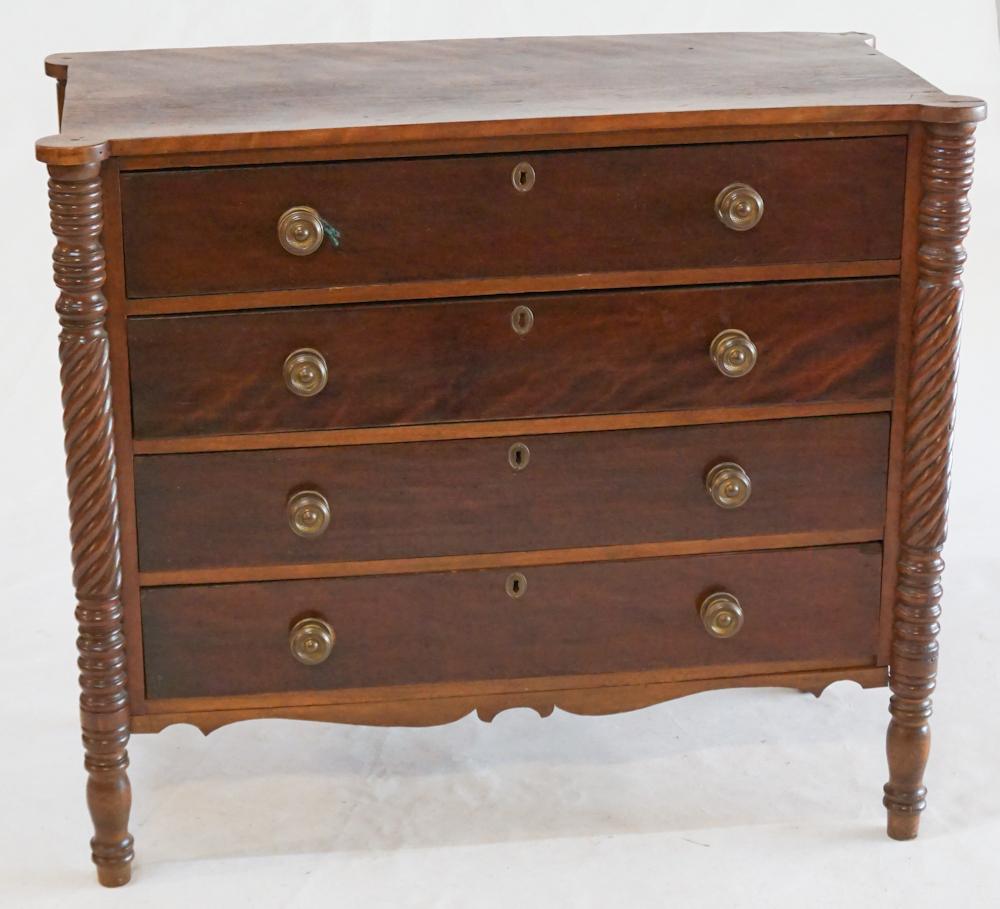 Federal Figured and Carved Birch Chest of Drawers (1 of 4)