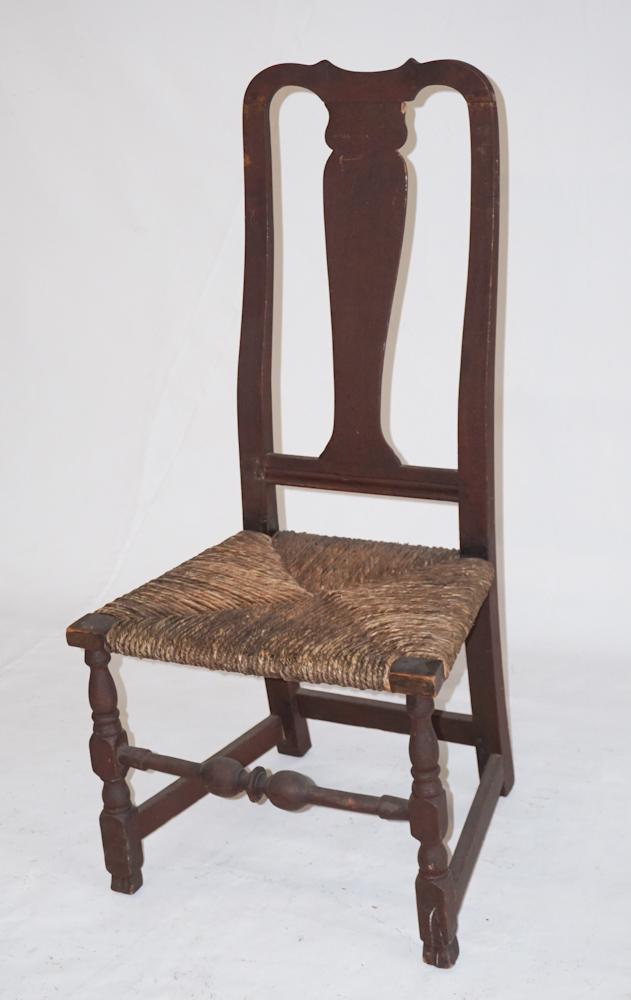 Period American Queen Anne Maple Hall Chair (1 of 3)