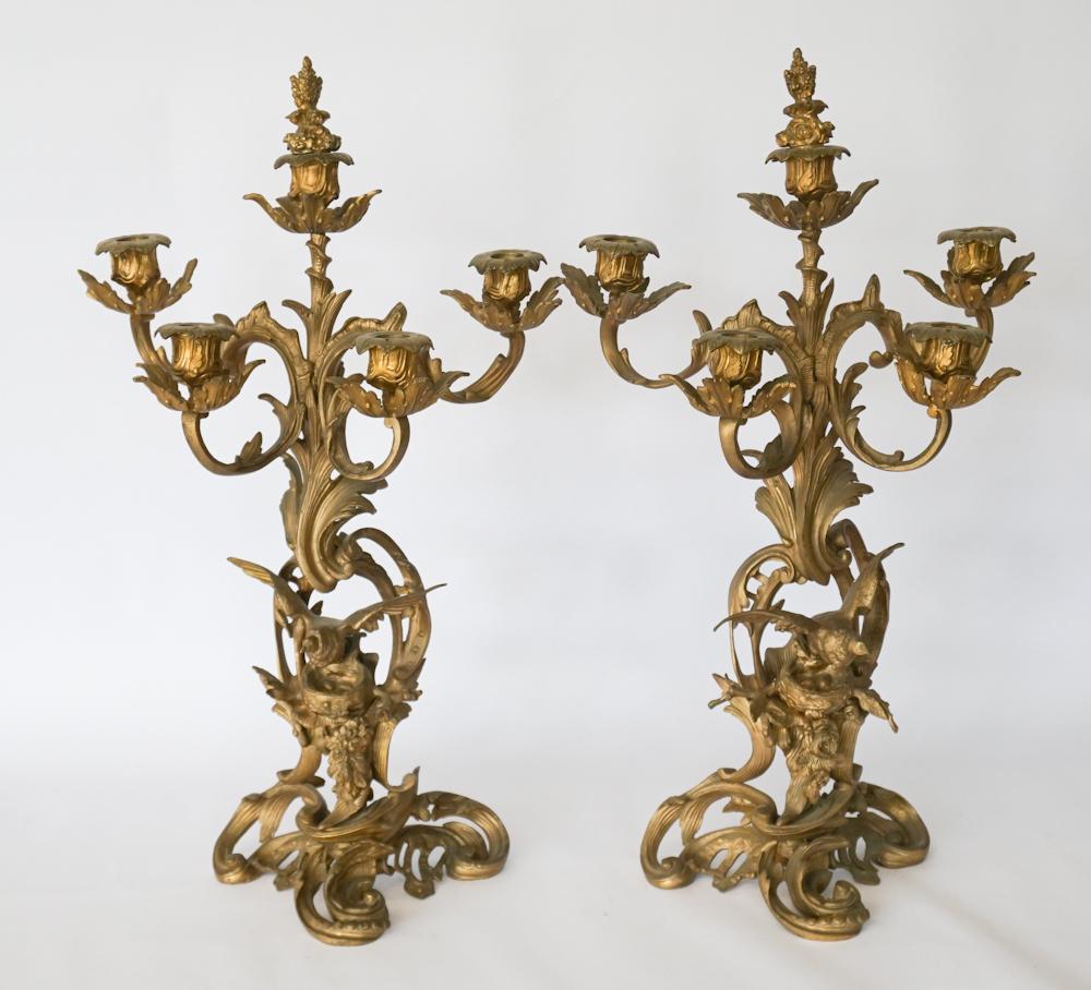Fine Pair Antique French Gilt Bronze Candelabra (1 of 4)