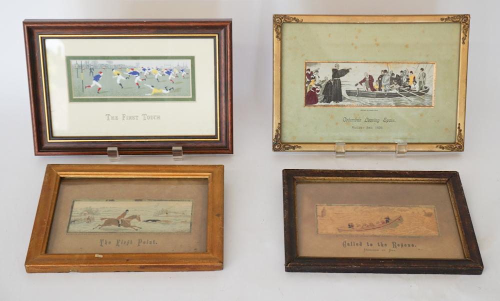 Four Needlework Pictorial Pieces by Thomas Stevens (1 of 3)