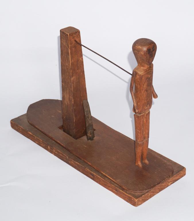 Southern Folk Art Yellow Pine & Walnut Figure (1 of 2)