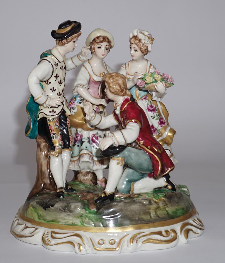 Handsome Antique English Figural Porcelain Group (1 of 3)