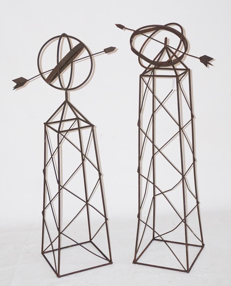 Two Vintage Iron Architectural Garden Pieces (1 of 1)