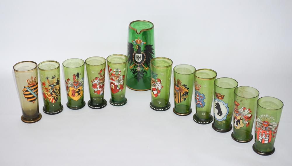 Dutch Blown Glass & Enameled Lemonade Set (1 of 2)