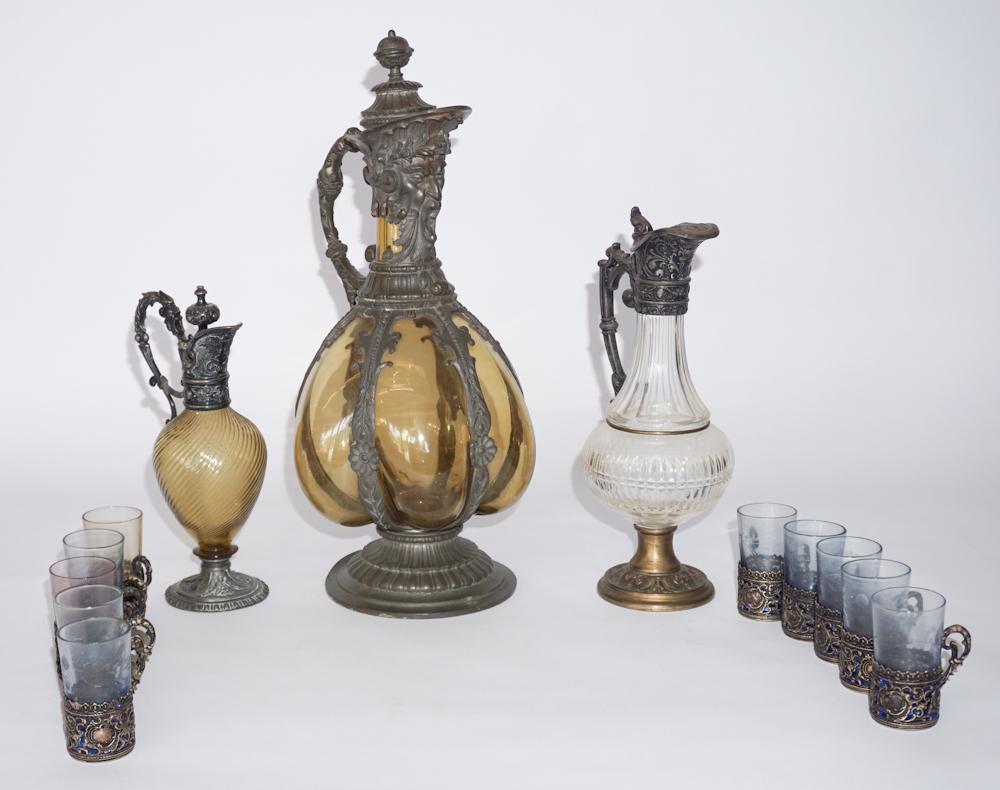 Collection Mixed Metal & Blown Glass Drinks Pieces (1 of 1)