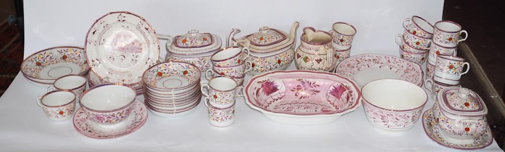 Collection Antique English Pink Lustre Porcelain (1 of 3)