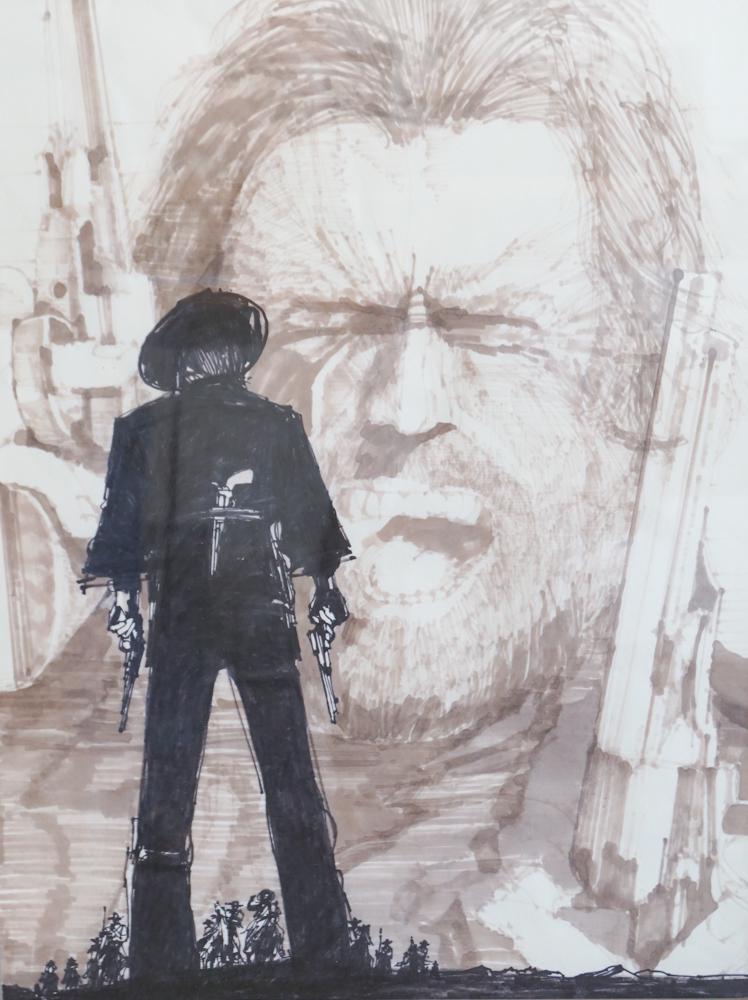 Sketch Concept Illustration From "Outlaw Josey Wales" (1 of 1)