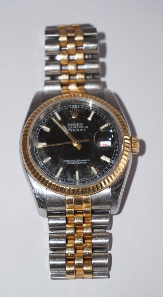 Gentleman's Two Tone Rolex Wrist Watch (1 of 3)