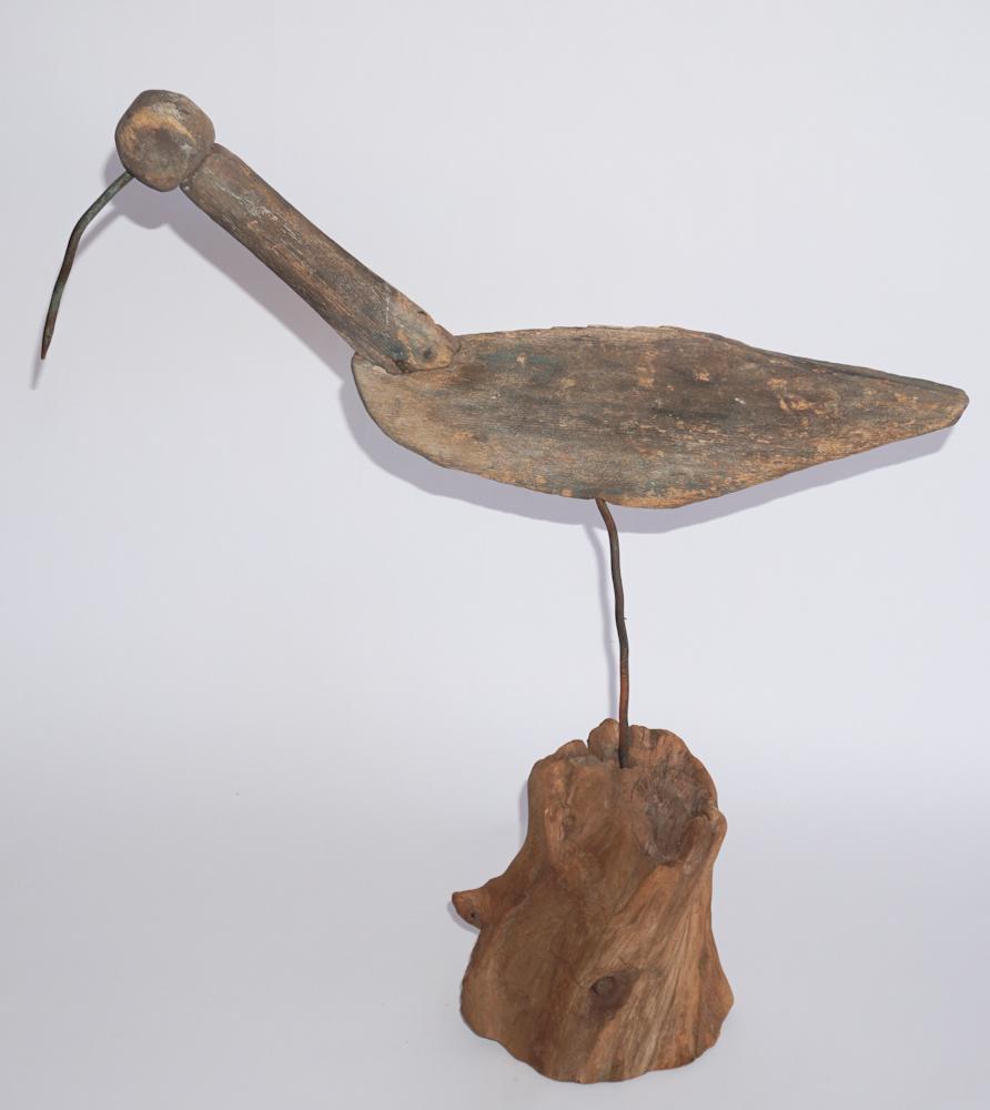 Vintage Folk Art Wading Shore Bird (1 of 2)
