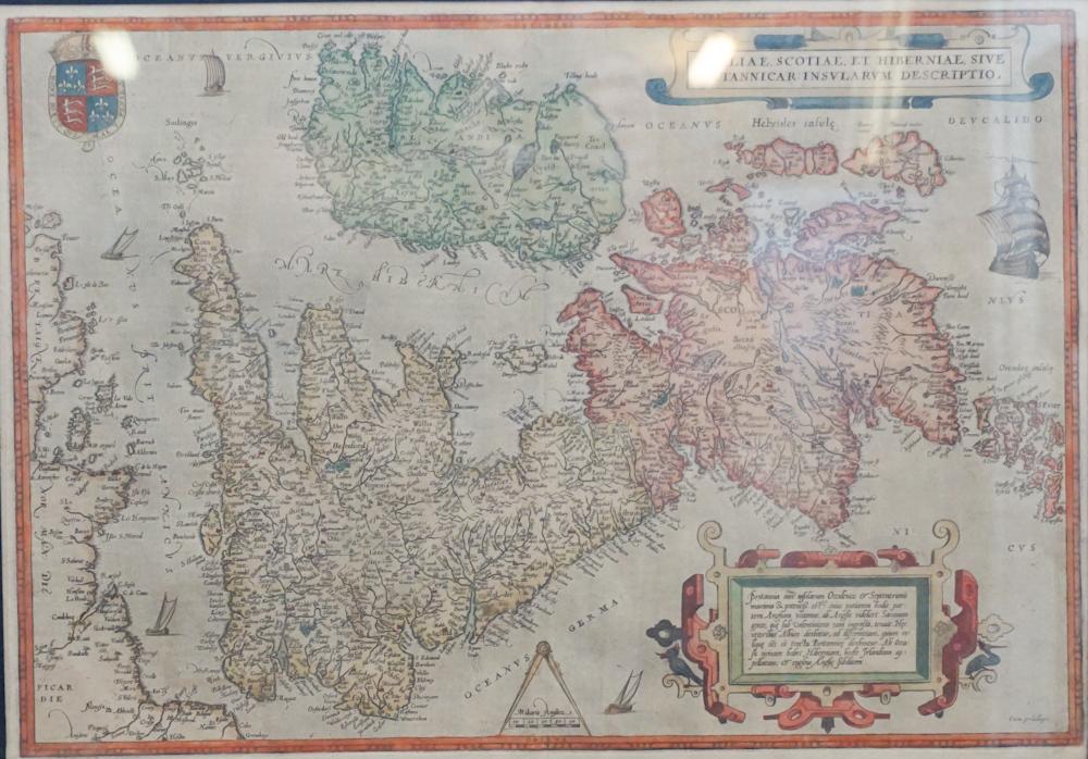 Angliae Scotiae et Hiberniae 1572 Map (1 of 4)