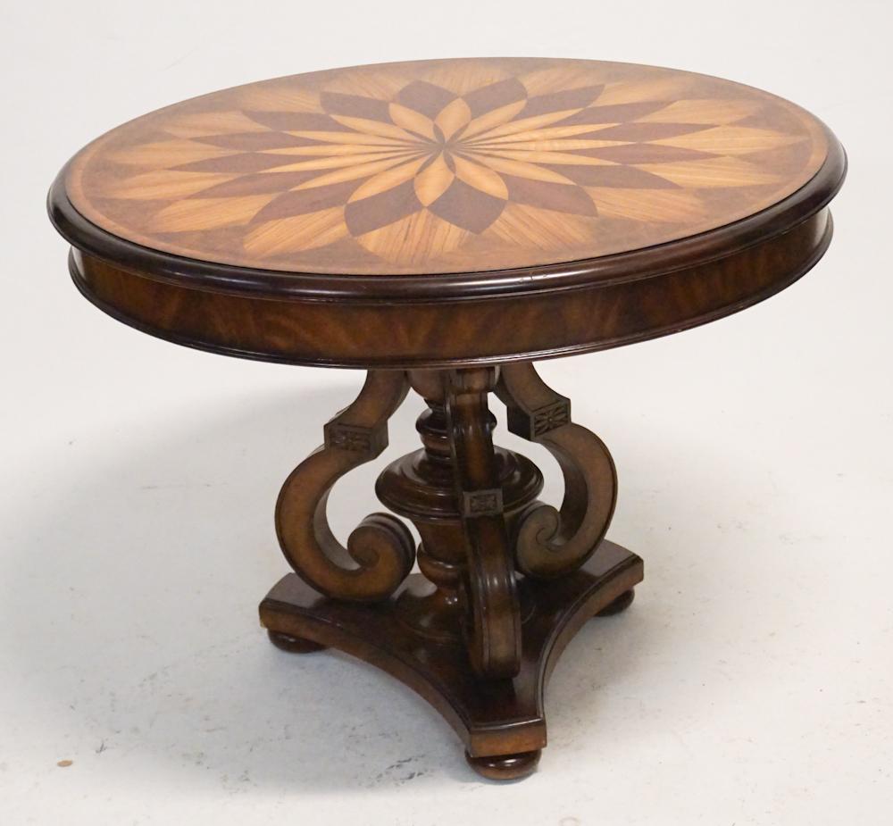 Regency Style Inlaid Mixed Wood Breakfast Table (1 of 4)