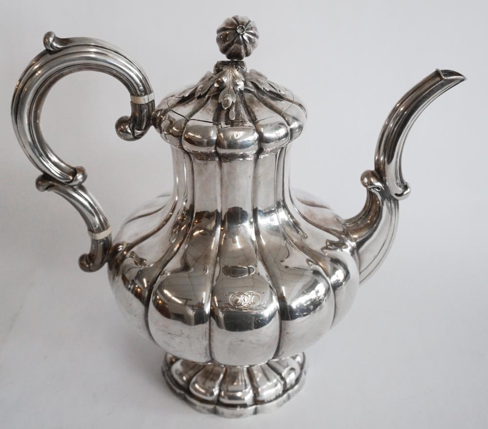 British Sterling Tea or Coffee Pot with Crest (1 of 4)