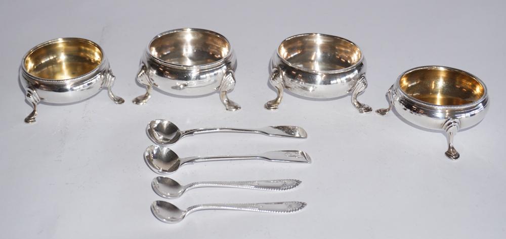Two Pair British George III Silver Master Salts (1 of 2)