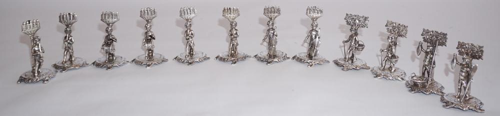 Antique Figural Sterling Silver Place Card Holders (1 of 3)