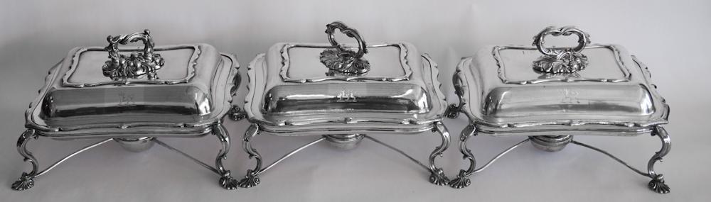 Old Sheffield Plate Covered Serving Dishes (1 of 3)