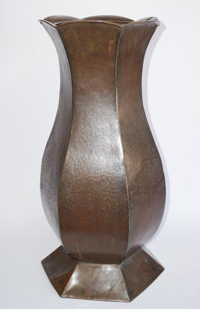 Arts & Crafts Hammered Copper Umbrella Stand (1 of 4)