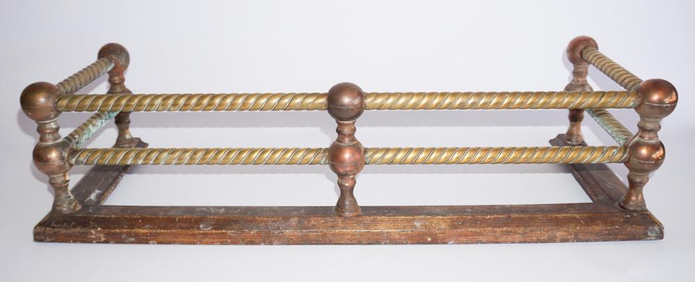 Antique Mixed Metal & Faux Grained Fire Fender (1 of 1)