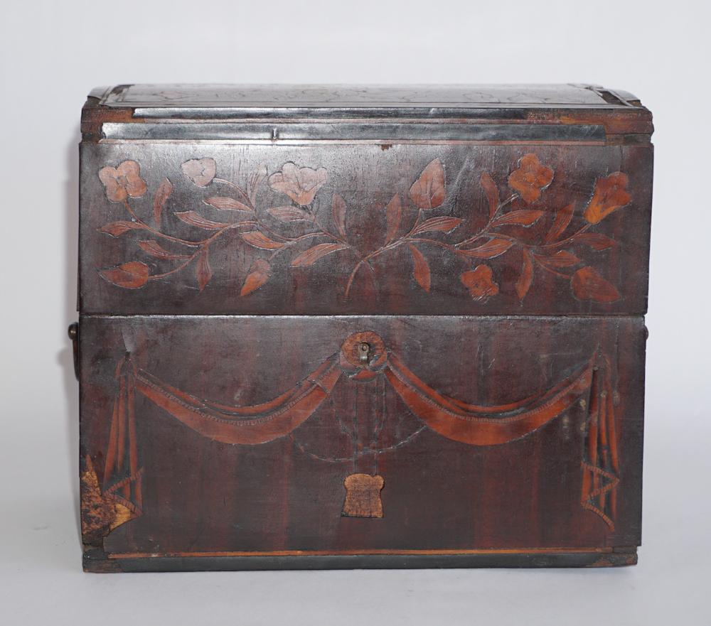 Dutch NeoClassical Marquetry Bottle Box (1 of 5)