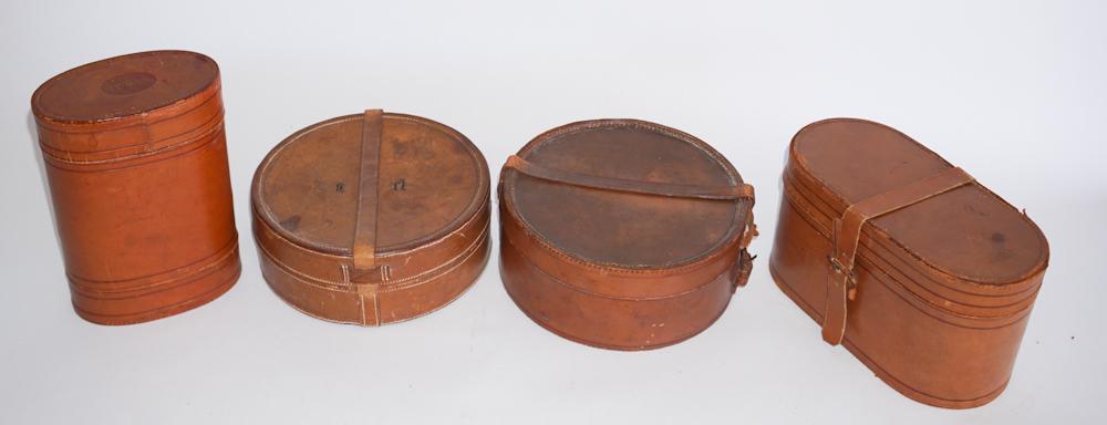 Antique British Leather Sporting Boxes (1 of 2)